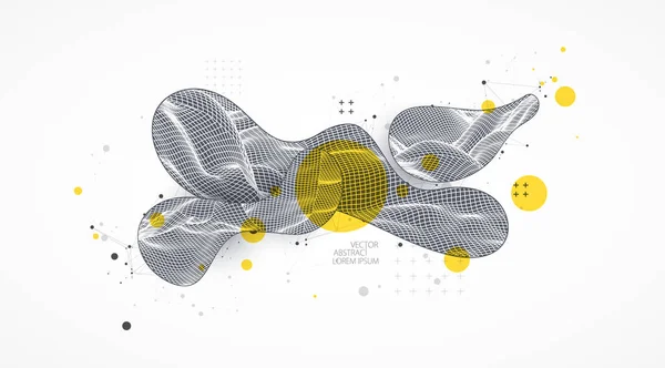 Science Technologie Moderne Éléments Ponctuels Fond Abstrait Mode Illustration Surface — Image vectorielle