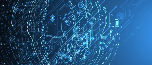 Antecedentes Abstractos Sobre Temas Tecnológicos Científicos Varios Detalles Técnicos Vector — Archivo Imágenes Vectoriales