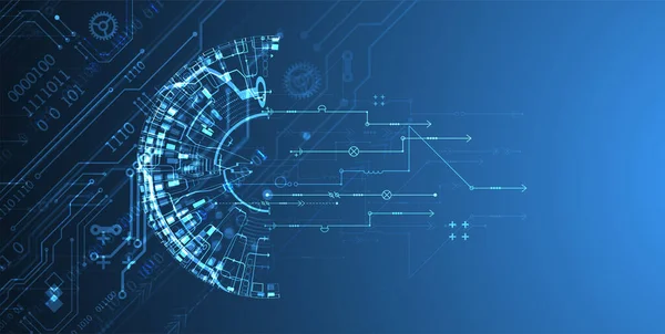 Antecedentes Abstratos Sobre Temas Tecnológicos Científicos Vários Detalhes Técnicos Vetor —  Vetores de Stock