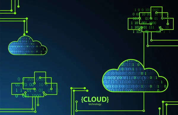 Web Cloud Teknik Företag Abstrakt Bakgrund — Stock vektor