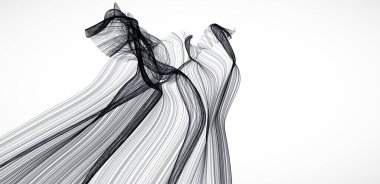 Soyut akıcı dalga çizgileri. Teknoloji, bilim ve modern konsept için tasarım öğesi.