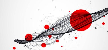 Soyut akıcı dalga çizgileri. Teknoloji, bilim ve modern konsept için tasarım öğesi.