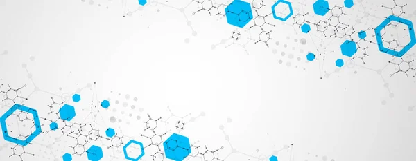 Ciencia Moderna Tecnología Fondo Abstracto Utilizando Formas Hexagonales Vector — Archivo Imágenes Vectoriales