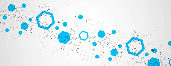 Science Technologie Moderne Fond Abstrait Utilisant Des Formes Hexagonales Vecteur — Image vectorielle