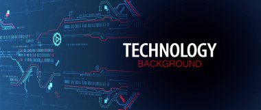 Vektör çizimi, yüksek teknoloji dijital teknoloji ve mühendislik geçmişi