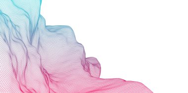 Modern bilim ya da teknoloji sanat unsurları. Moda soyut kablo çerçevesi arka planı. Yüzey çizimi. Vektör.