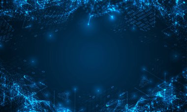 Information technology background using isometry and numbers.