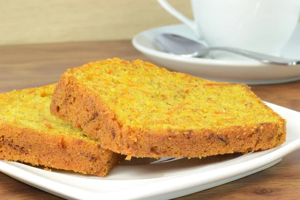 Slices of pumpkin sponge cake — Stock Photo, Image