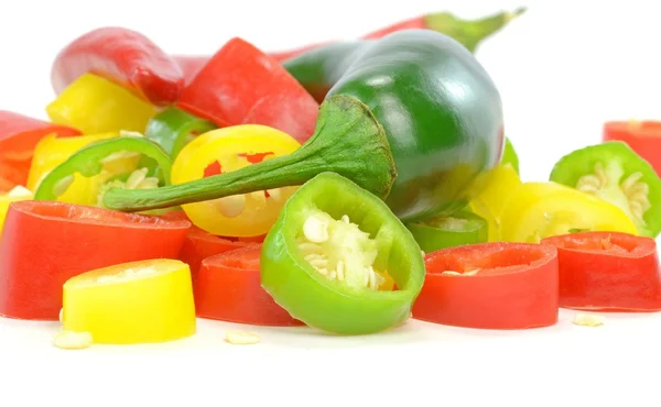 Pimentos de malagueta picados — Fotografia de Stock