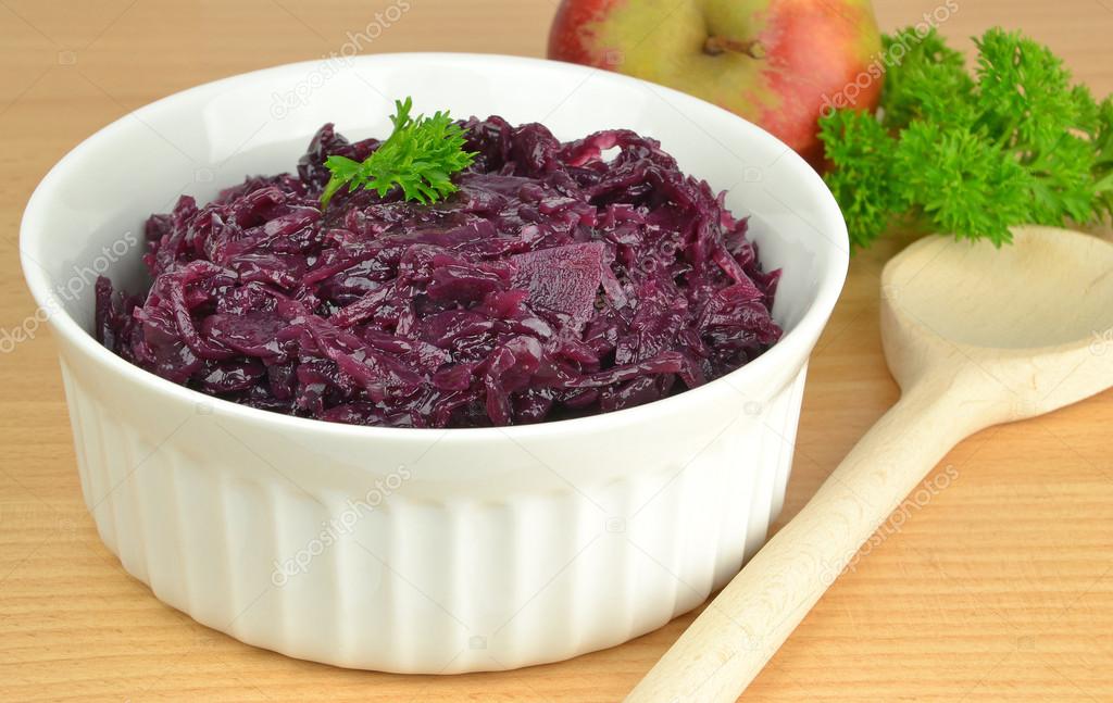 Cooked red cabbage