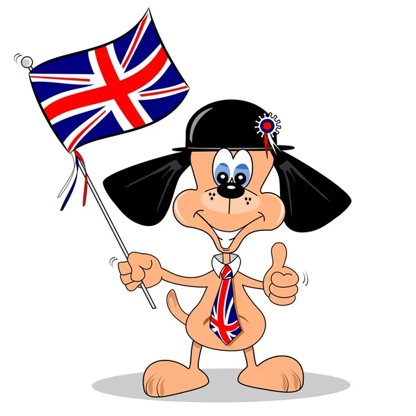 British Cartoon Dog — Stock Vector