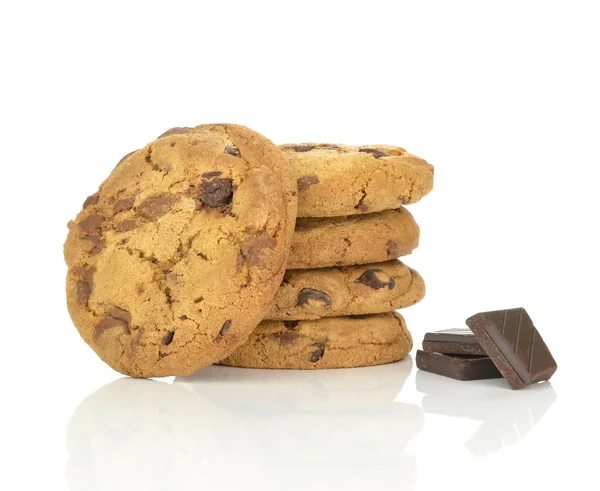 Uma pilha de biscoitos de chocolate — Fotografia de Stock