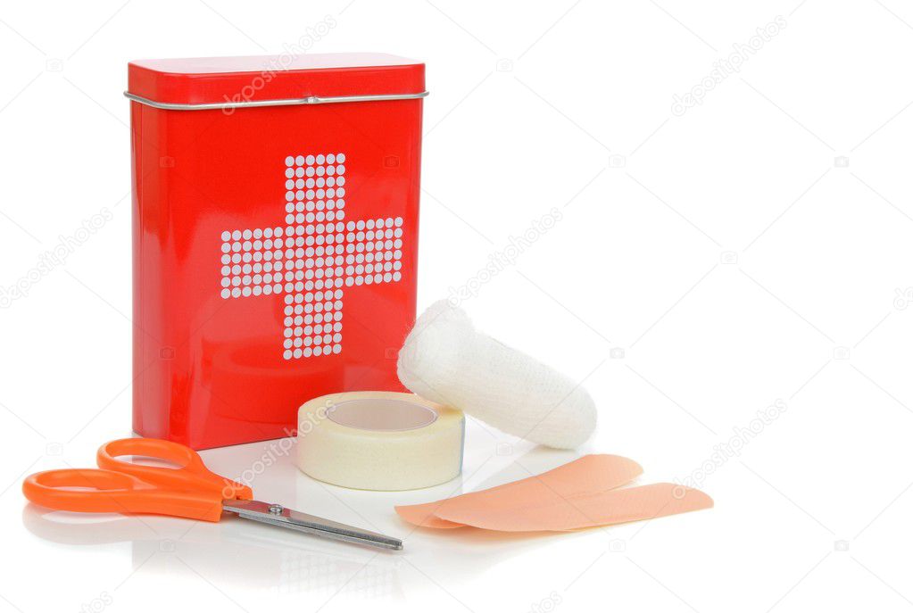 A travel first aid kit