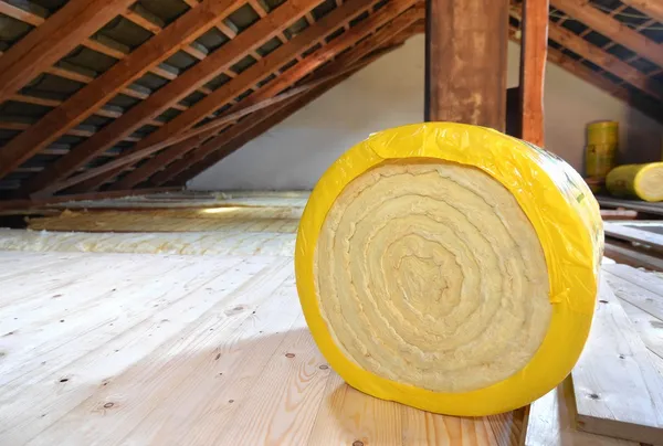 Loft insulation — Stock Photo, Image