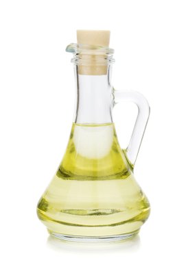 Salad dressing vinegar oil in a glass jug clipart