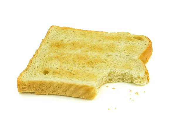 Kawałek toast z bite wykupione — Zdjęcie stockowe