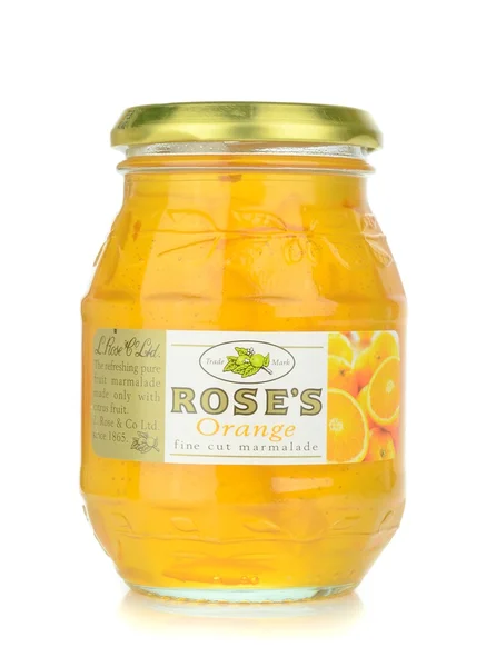 A jar of Roses orange marmalade — Stock Photo, Image