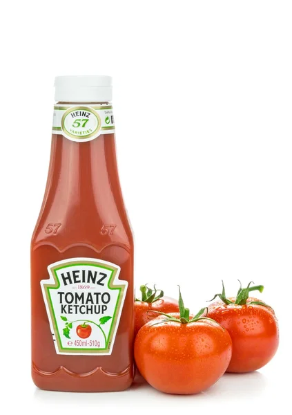 Una botella de plástico de Heinz Tomate Ketchup —  Fotos de Stock