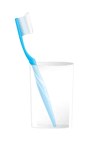 Blå tandbørste - Stock-foto
