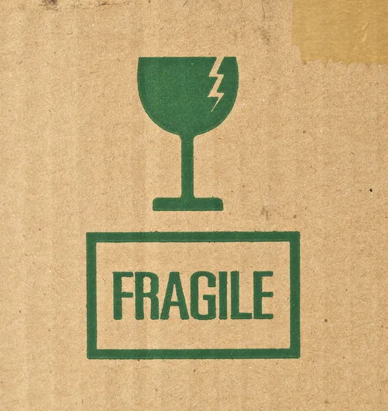 Segno fragile verde — Foto Stock