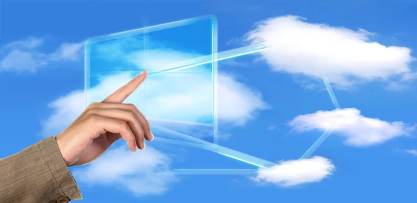 Cloud computing teknik koncept — Stockfoto