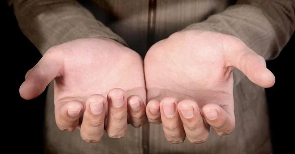 Bil i händer — Stockfoto