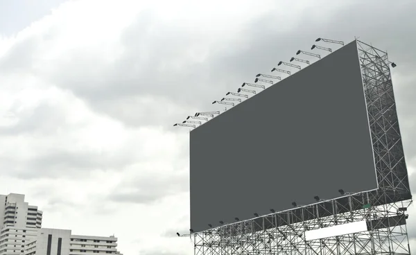 Gray empty billboard — Stock Photo, Image