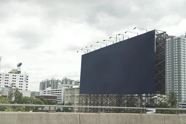 Blue empty billboard — Stock Photo, Image
