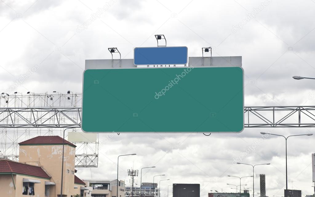 green road sign