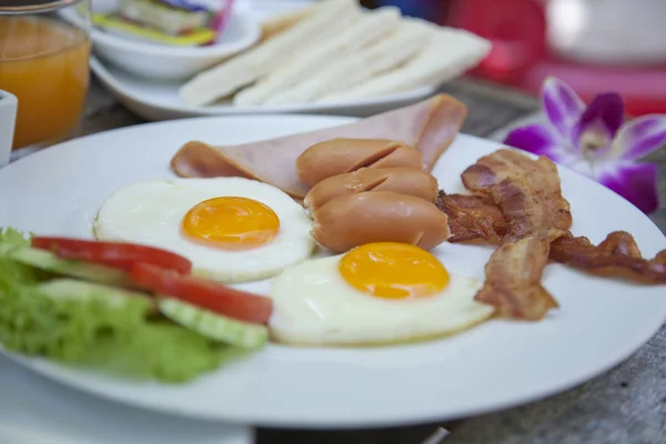 Café da manhã americano, — Fotografia de Stock