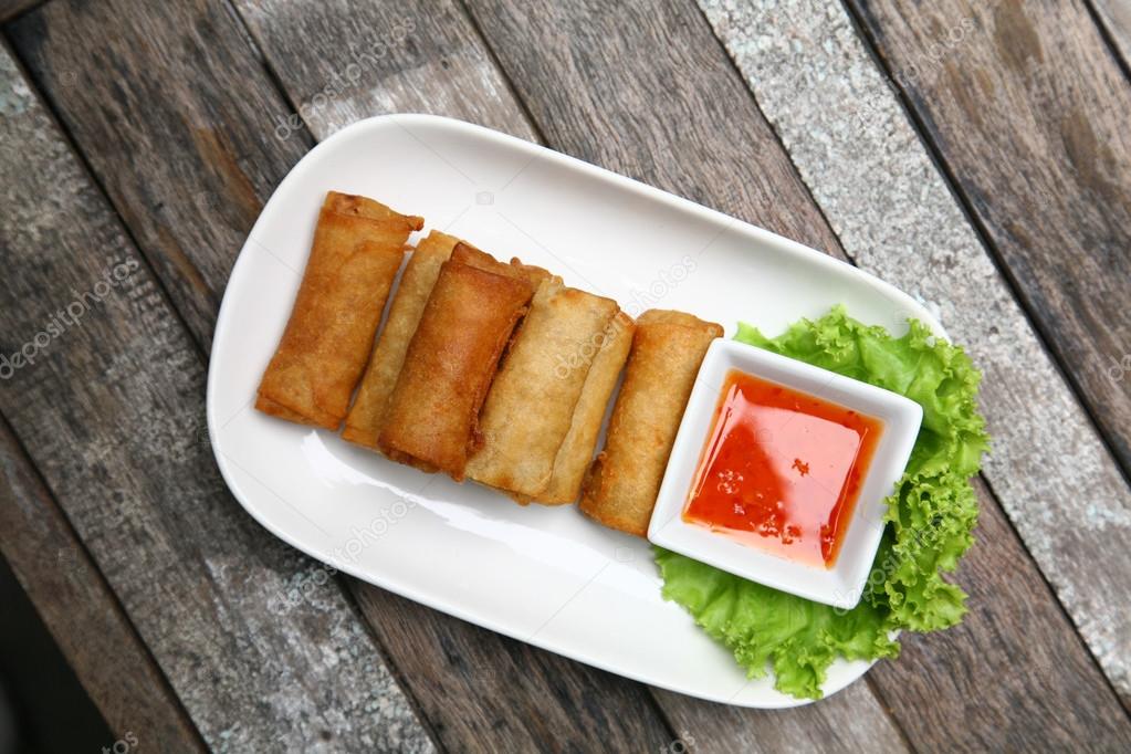 Spring rolls food