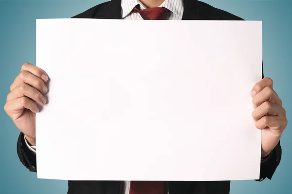 Showing blank signboard, — Stock Photo, Image