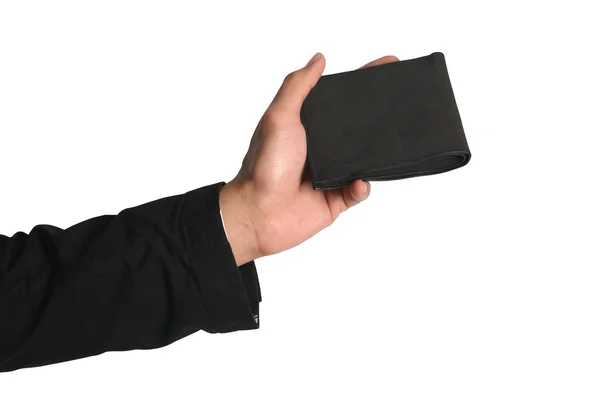 Peněženka držení ruky — Stock fotografie
