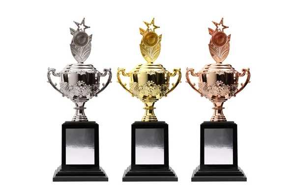 3 trophy — Stock fotografie