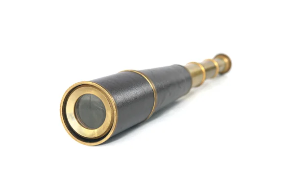 Antique brass telescope — Stock Photo, Image