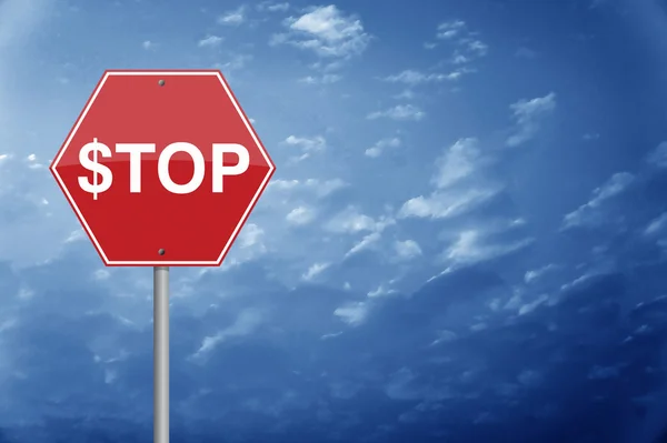 Dollar Stop Sign — Stock Photo, Image