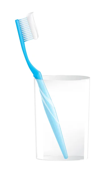 Blue Toothbrush — Stock Vector