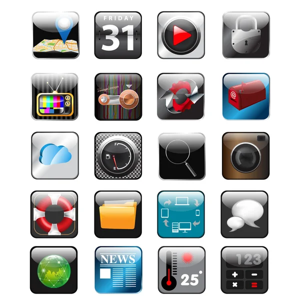 Iconos de aplicación — Archivo Imágenes Vectoriales