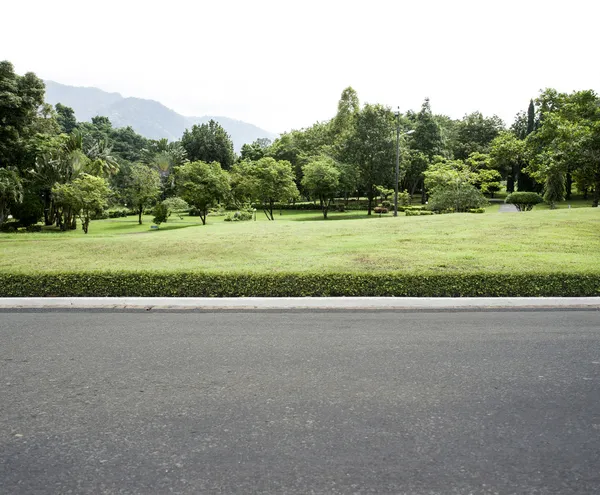 Road garden background — Stock Photo, Image