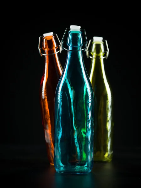 Three colorfull bottles — Stock Photo, Image