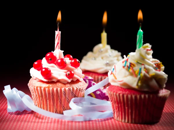 Three surprise muffins — Stock Photo, Image