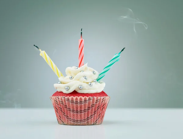 Colorful muffin candles — Stock Photo, Image