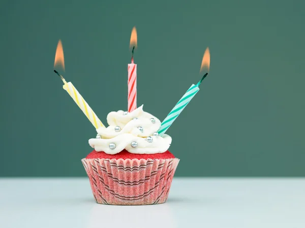 Colorful muffin candles — Stock Photo, Image