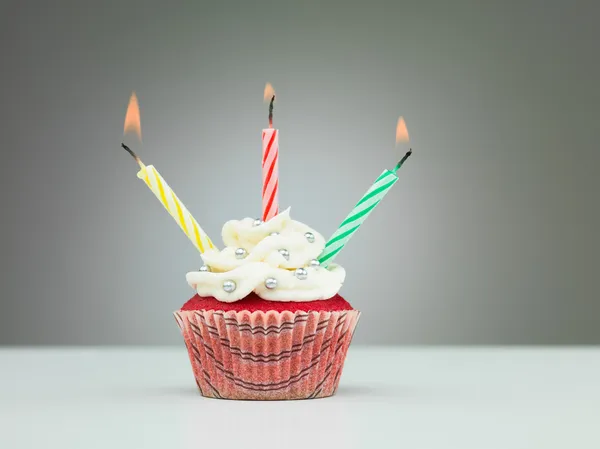 Colorful muffin candles — Stock Photo, Image