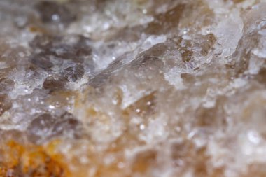 Soyut dumanlı galon kristal makro detayı