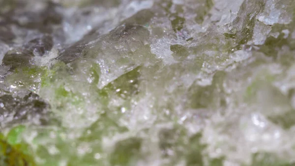 Abstract Green White Quart Crystal Macro Detail Stock Image