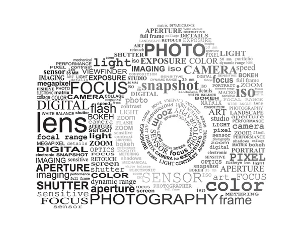 Typografické slr fotoaparát — Stockový vektor