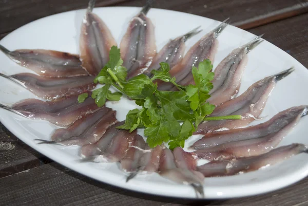 Anchovy fillets — Stock Photo, Image
