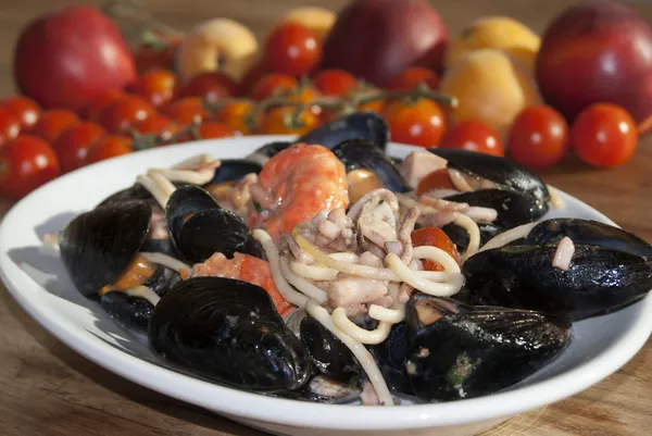 Pasta allo scoglio — Stockfoto