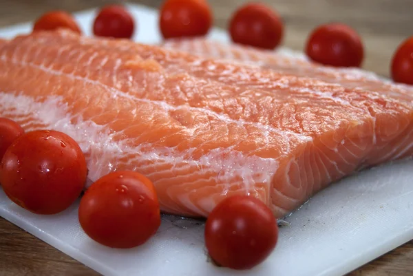Ruwe salmone filet — Stockfoto